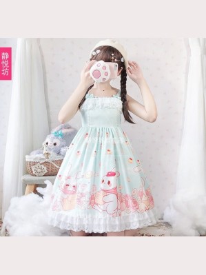 Dessert Rabbit Sweet Lolita Style Dress JSK by JingYueFang (YJ02)